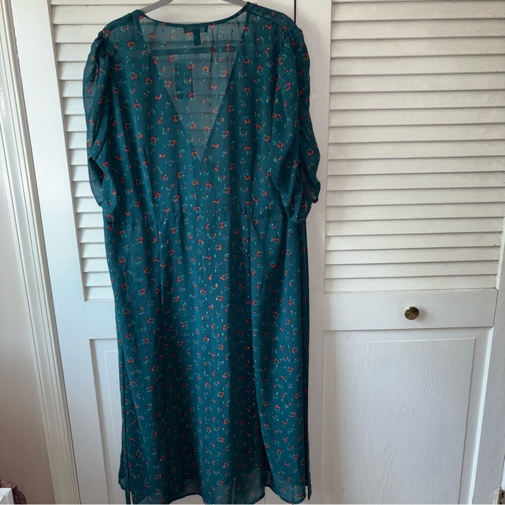 NWT Torrid Chiffon Ruched Sleeve Kimono size 2X - Picture 5 of 5